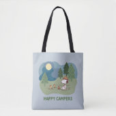 pinda's | Snoopy & Woodstock Camp Site Tote Bag (Voorkant)