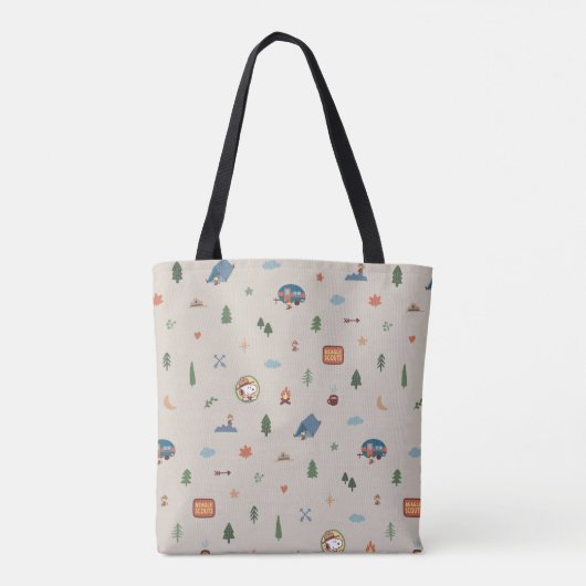 pinda's | Snoopy & Woodstock Camp Site Tote Bag (Achterkant)