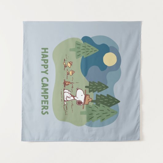 pinda's | Snoopy & Woodstock Camp Site Wandkleed (Voorkant (horizontaal))