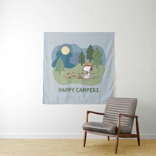 pinda's | Snoopy & Woodstock Camp Site Wandkleed (In situ)