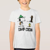 pinda's | Snoopy & Woodstock Camping Tri-Blend Shirt (Voorkant)