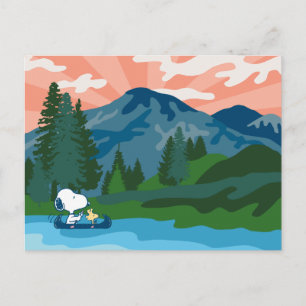 pinda's   Snoopy & Woodstock Canoe Briefkaart