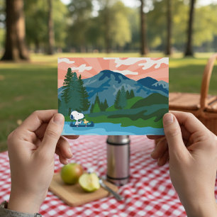pinda's   Snoopy & Woodstock Canoe Briefkaart