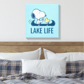 pinda's | Snoopy & Woodstock Canoe Canvas Afdruk (Insitu (Slaapkamer))