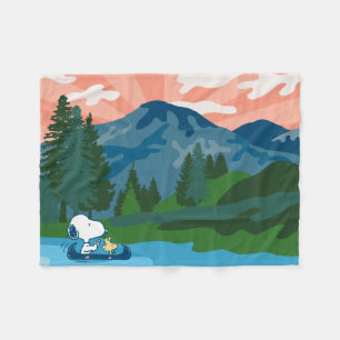 pinda's Snoopy & Woodstock Canoe Fleece Deken