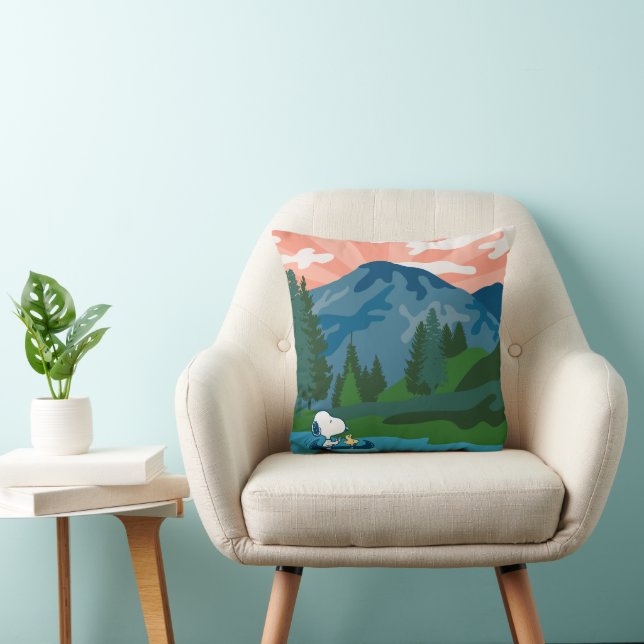 pinda's | Snoopy & Woodstock Canoe Kussen (Stoel)