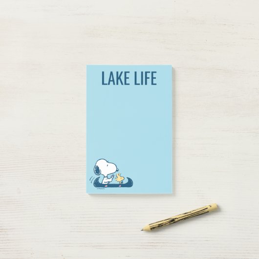 pinda's | Snoopy & Woodstock Canoe Post-it® Notes (Op bureau)