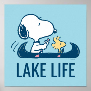 pinda's   Snoopy & Woodstock Canoe Poster