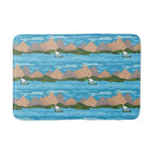 pinda's | Snoopy & Woodstock Canoe Ride Pattern Badmat (Voorkant)