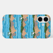 pinda's | Snoopy & Woodstock Canoe Ride Pattern Case-Mate iPhone Case (Achterkant (horizontaal))