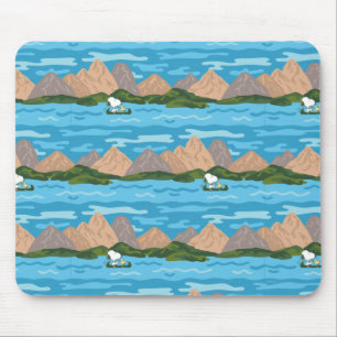 pinda's   Snoopy & Woodstock Canoe Ride Pattern Muismat