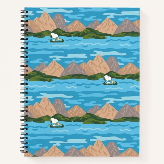 pinda's | Snoopy & Woodstock Canoe Ride Pattern Notitieboek (Voorkant)