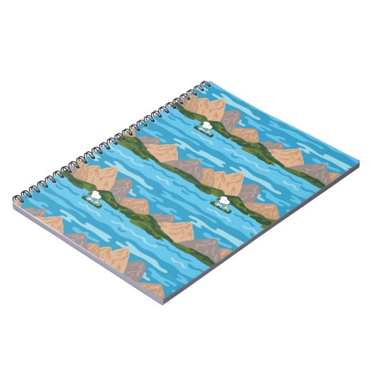pinda's | Snoopy & Woodstock Canoe Ride Pattern Notitieboek (Linkerzijde)