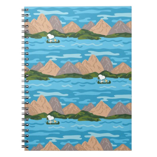 pinda's | Snoopy & Woodstock Canoe Ride Pattern Notitieboek (Voorkant)