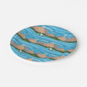 pinda's | Snoopy & Woodstock Canoe Ride Pattern Papieren Bordje (Gekanteld)