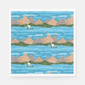 pinda's | Snoopy & Woodstock Canoe Ride Pattern Servet (Voorkant)