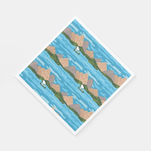 pinda's | Snoopy & Woodstock Canoe Ride Pattern Servet (Hoek)