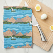 pinda's | Snoopy & Woodstock Canoe Ride Pattern Theedoek (Quarter Fold)