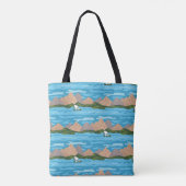 pinda's | Snoopy & Woodstock Canoe Ride Pattern Tote Bag (Achterkant)