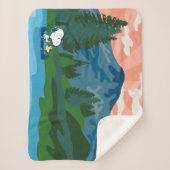 pinda's | Snoopy & Woodstock Canoe Sherpa Deken (Voorkant)