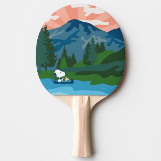 pinda's | Snoopy & Woodstock Canoe Tafeltennisbatje (Voorkant)