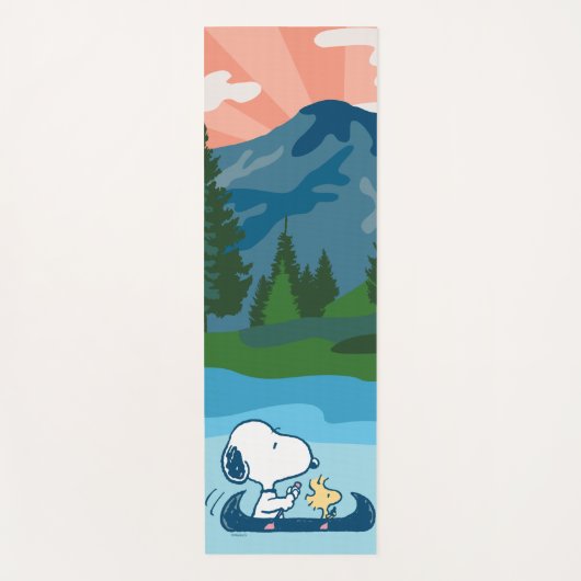 pinda's | Snoopy & Woodstock Canoe Yogamat (Voorkant)