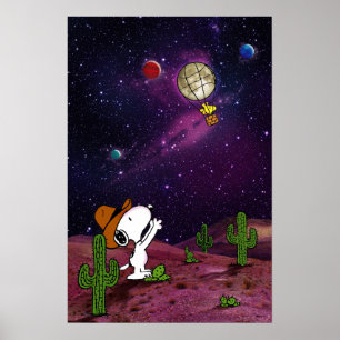 pinda's   Snoopy & Woodstock Cowboy Poster