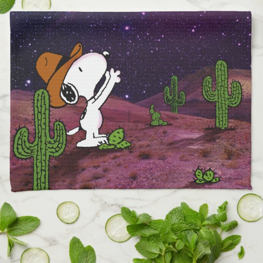 pinda's | Snoopy & Woodstock Cowboy Theedoek (Gevouwen)