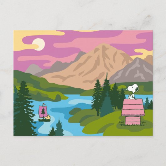 pinda's | Snoopy & Woodstock De Grote Buiten Briefkaart (Voorkant)