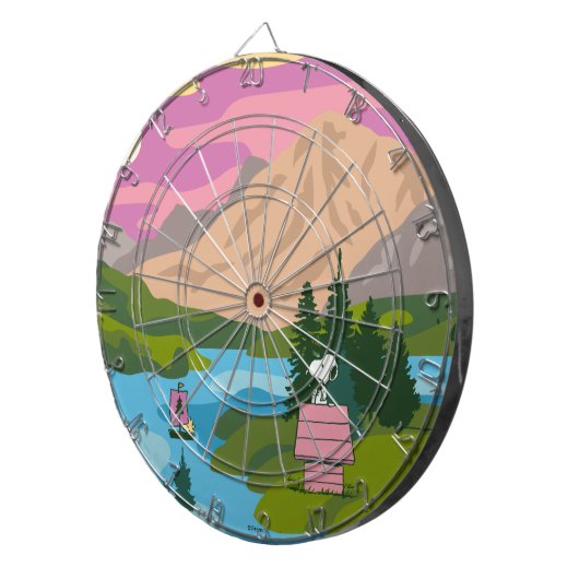 pinda's | Snoopy & Woodstock De Grote Buiten Dartbord (Voorkant Rechts)