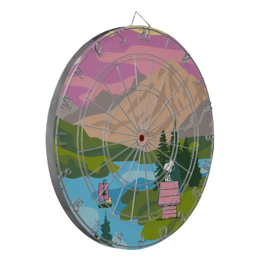 pinda's | Snoopy & Woodstock De Grote Buiten Dartbord (Voorkant Links)