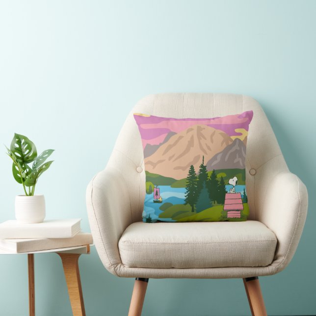 pinda's | Snoopy & Woodstock De Grote Buiten Kussen (Stoel)