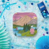 pinda's | Snoopy & Woodstock De Grote Buiten Papieren Bordje (Feest)