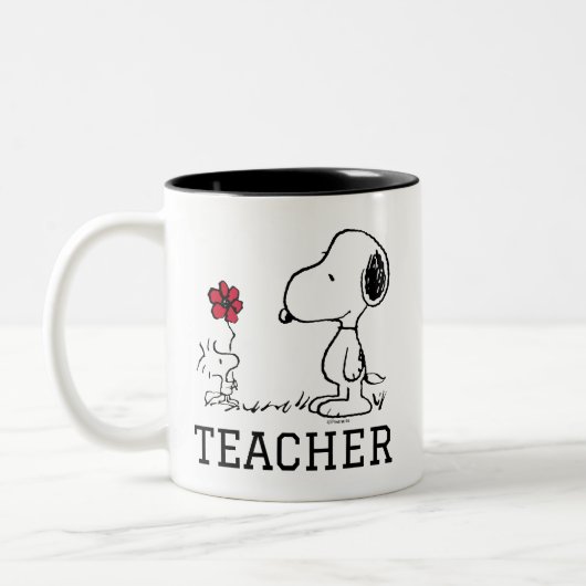 PINDA'S | Snoopy & Woodstock Docent Tweekleurige Koffiemok (Links)