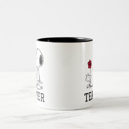 PINDA'S | Snoopy & Woodstock Docent Tweekleurige Koffiemok (Center)