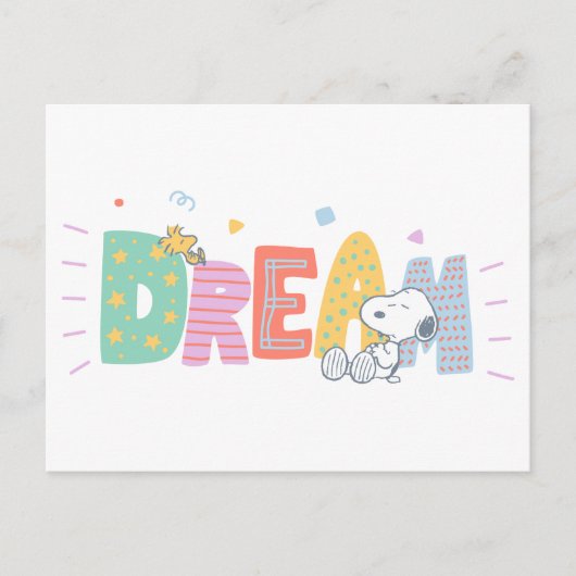 pinda's | Snoopy & Woodstock Dream Briefkaart (Voorkant)