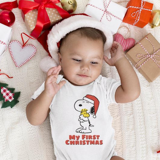 pinda's | Snoopy & Woodstock - Eerste Kerstmis Romper