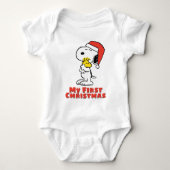 pinda's | Snoopy & Woodstock - Eerste Kerstmis Romper (Voorkant)
