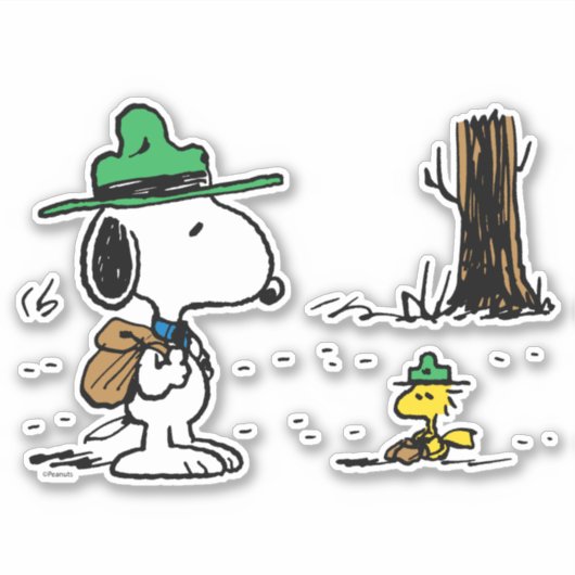 pinda's | Snoopy & Woodstock Family Vacation Sticker (Voorkant)