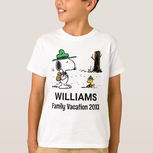 pinda's | Snoopy & Woodstock Family Vacation T-shirt (Voorkant)