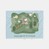 pinda's | Snoopy & Woodstock Fleece Deken (Voorkant (Horizontaal))