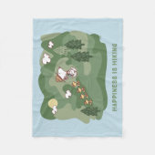 pinda's | Snoopy & Woodstock Fleece Deken (Voorkant)