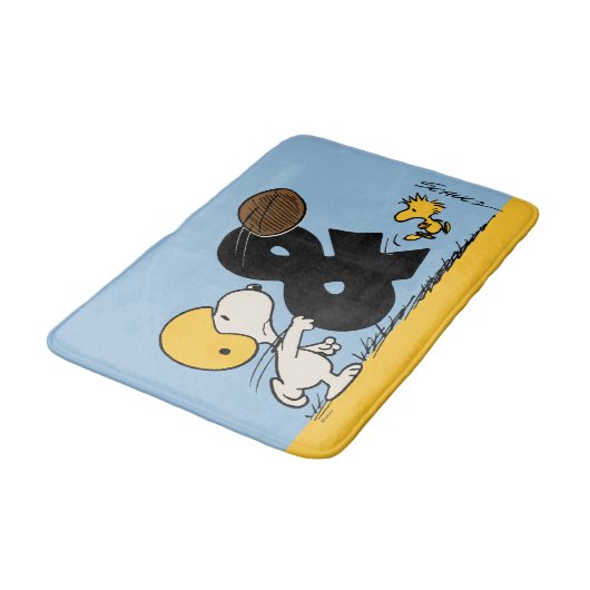 pinda's | Snoopy & Woodstock Football Badmat (Gekanteld)