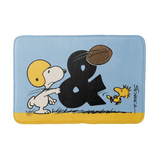 pinda's | Snoopy & Woodstock Football Badmat (Voorkant)