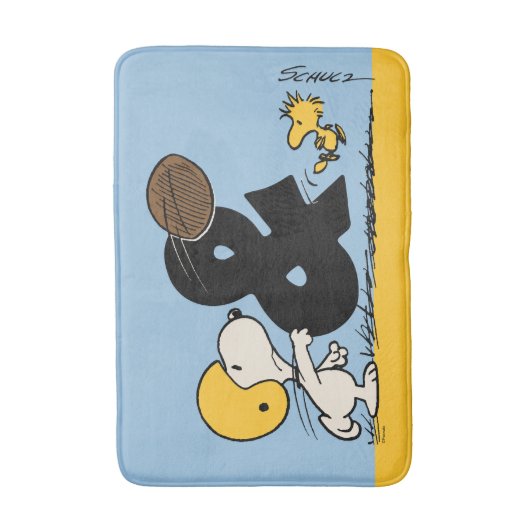 pinda's | Snoopy & Woodstock Football Badmat (Voorkant Verticaal)