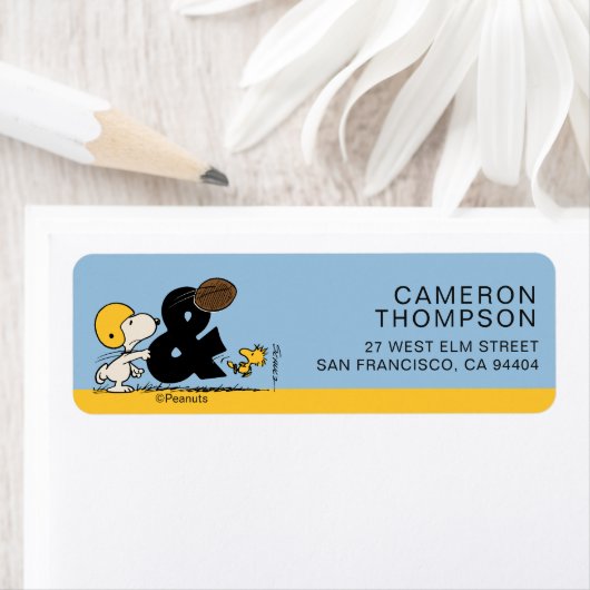 pinda's | Snoopy & Woodstock Football Etiket (Insitu)