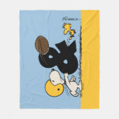 pinda's | Snoopy & Woodstock Football Fleece Deken (Voorkant)