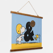 pinda's | Snoopy & Woodstock Football Hangend Wandkleed (Gebogen)