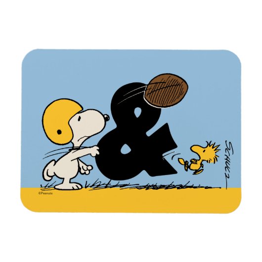 pinda's | Snoopy & Woodstock Football Magneet (Horizontaal)