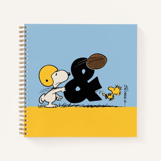 pinda's | Snoopy & Woodstock Football Notitieboek (Voorkant)